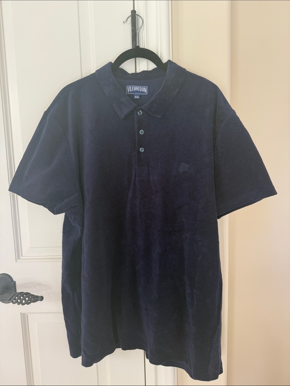 Vilebrequin Men's Dark Blue Terry Polo